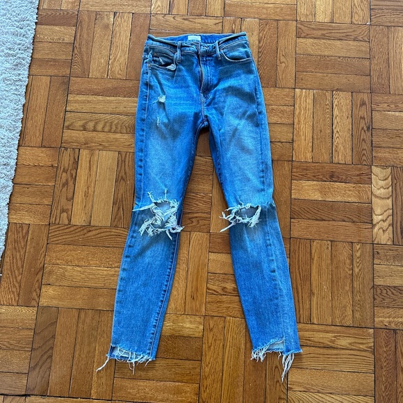 MOTHER stunner ankle fray lightning bolt sz 25 - Picture 2 of 7